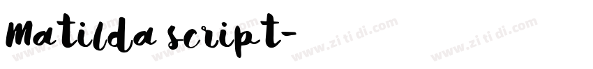 Matilda script字体转换